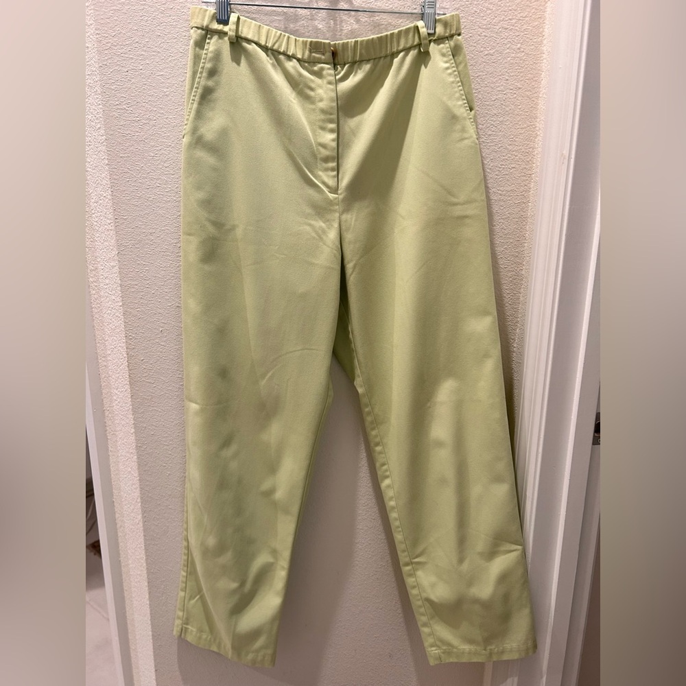 TALBOTS Light mint Green wide leg Trousers size 12